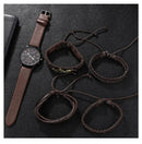 Kit Relógio + 4 Pulseiras Masculinas - Presente Completo para o Dia dos Pais