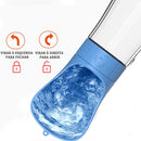 Garrafa Portátil 2-em-1 para Cães e Gatos com Compartimento de Água e Ração