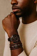 Kit Relógio + 4 Pulseiras Masculinas - Presente Completo para o Dia dos Pais