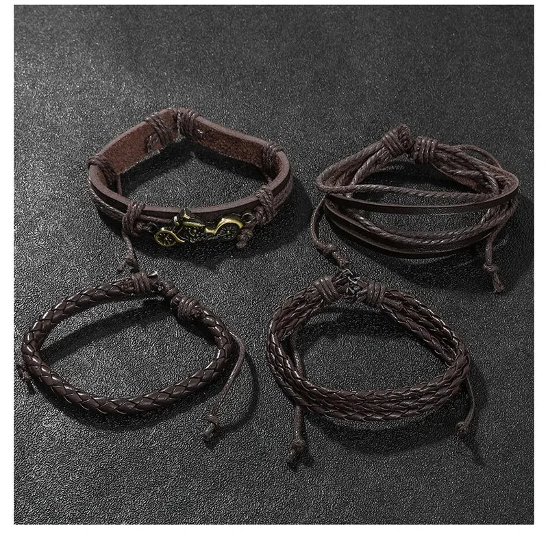 Kit Relógio + 4 Pulseiras Masculinas - Presente Completo para o Dia dos Pais