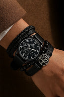 Kit Relógio + 4 Pulseiras Masculinas - Presente Completo para o Dia dos Pais