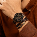 Kit Relógio + 4 Pulseiras Masculinas - Presente Completo para o Dia dos Pais