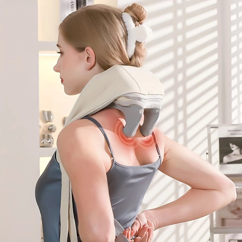 Massageador Shiatsu 4D Infravermelho Bivolt - Alívio Imediato para Costas, Pescoço e Corpo Inteiro