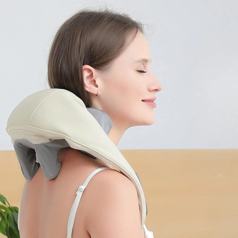 Massageador Shiatsu 4D Infravermelho Bivolt - Alívio Imediato para Costas, Pescoço e Corpo Inteiro