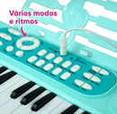 Teclado Musical Infantil Eletrônico com Microfone  -  Diversão e Aprendizagem Garantida