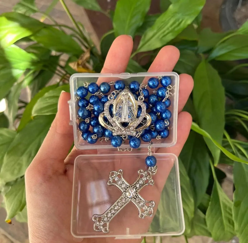 Terço Nossa Senhora Aparecida com Pérolas - Fé e Devoção em Suas Mãos