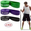 Kit 3 Band Elástico Borracha Lbs Progressiva -  Pilates, Yoga, Crossfit e Funcional