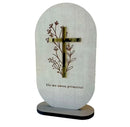 Crucifixo de Mesa Decorativo - Fé E  Proteção