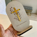 Crucifixo de Mesa Decorativo - Fé E  Proteção