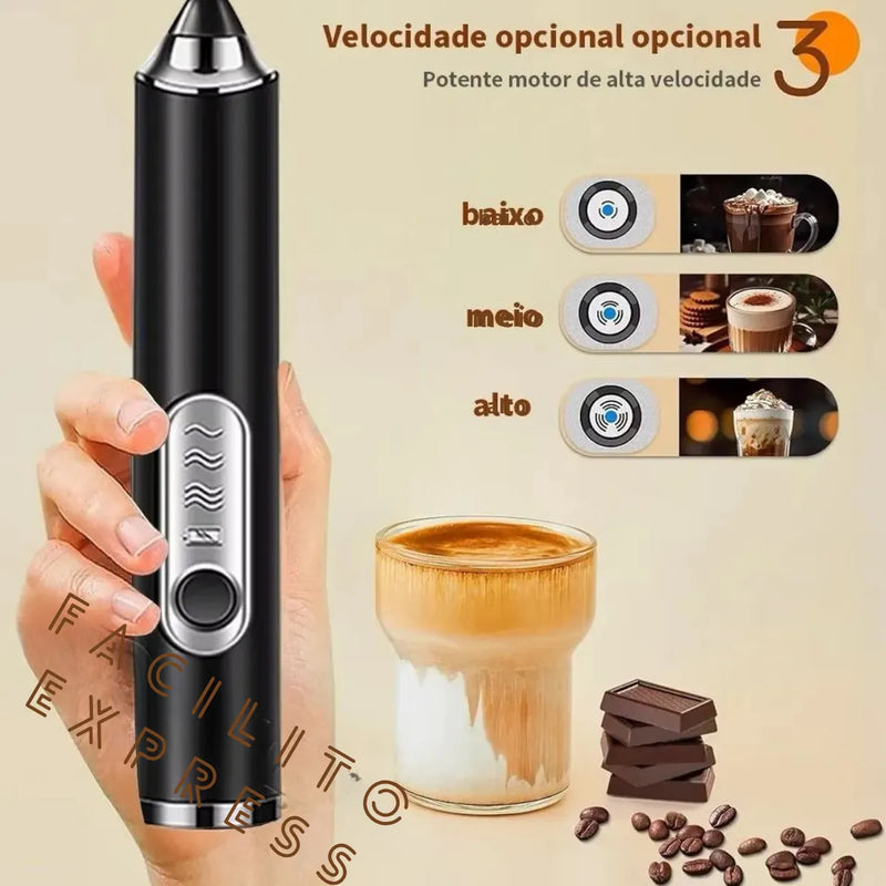 Mini Mixer Elétrico Facilito Express – Agite, Misture e Pronto em Segundos!