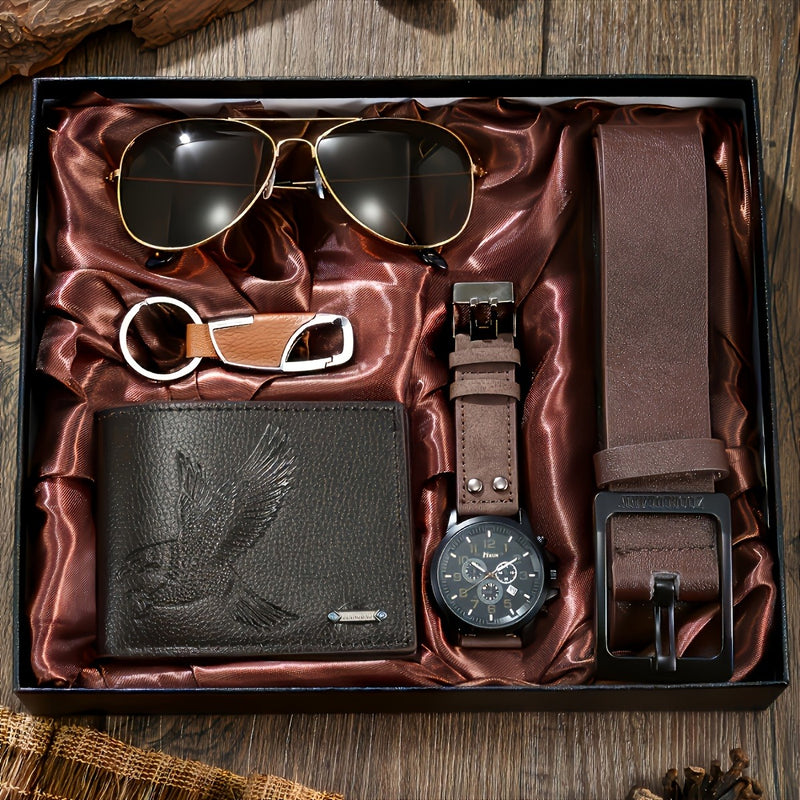Kit Presente de Luxo Masculino 6 em 1 – O Presente Perfeito para o Dia dos Pais