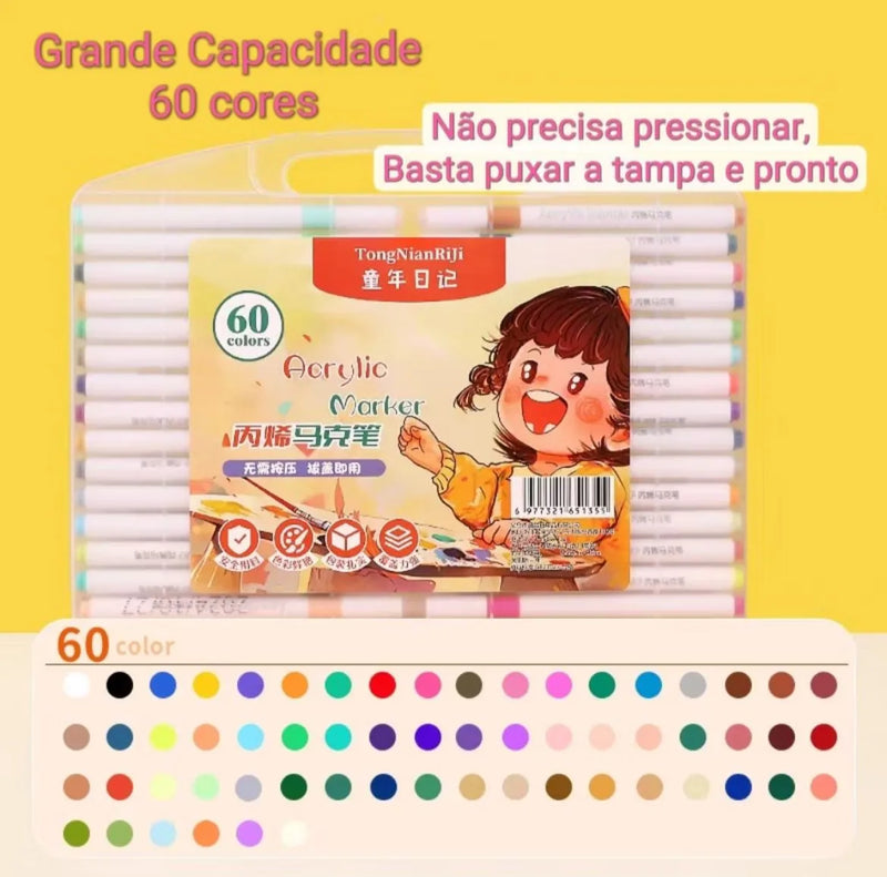 Caneta Nail Art  – Design de Unhas Fácil, Rápido e Profissional KITS 18, 24, 36, 48, 60 E 80 Cores