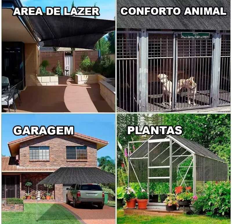 Tela de Sombreamento 80% com Ilhós – Proteção Solar Profissional